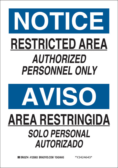 Brady Label - 125063