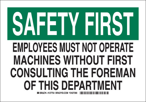 Brady Label - 127754