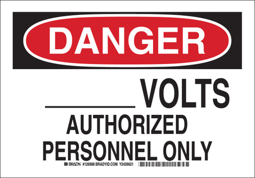 Brady Label - 126998