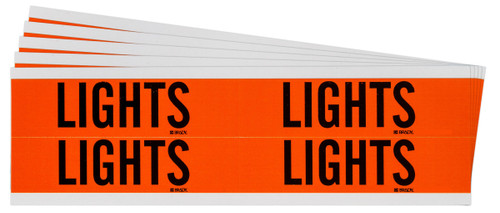 152377 - 4.125" x 1.125" Brady Label (Black on Orange) (Pack of 5 Cards)