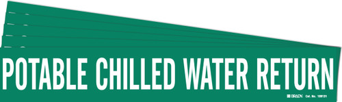 106131-PK - 24" x 4" Brady Label (White on Green) (Pack of 5 Cards)