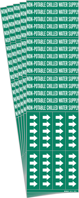 106126-PK - 2.75" x 2.25" Brady Label (White on Green) (Pack of 5 Cards)