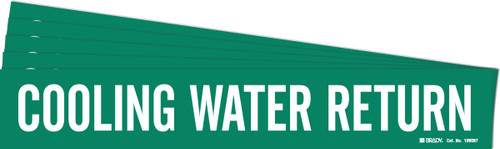 106087-PK - 24" x 4" Brady Label (White on Green) (Pack of 5 Cards)