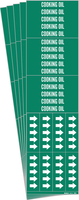 106086-PK - 2.75" x 2.25" Brady Label (White on Green) (Pack of 5 Cards)