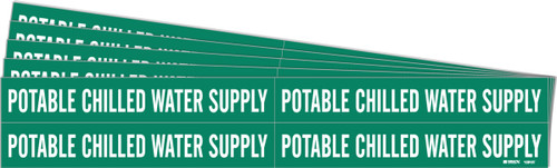 106137-PK - 7" x 1.125" Brady Label (White on Green) (Pack of 5 Cards)