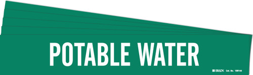 106144-PK - 14" x 2.25" Brady Label (White on Green) (Pack of 5 Cards)