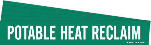 106139-PK - 24" x 4" Brady Label (White on Green) (Pack of 5 Cards)