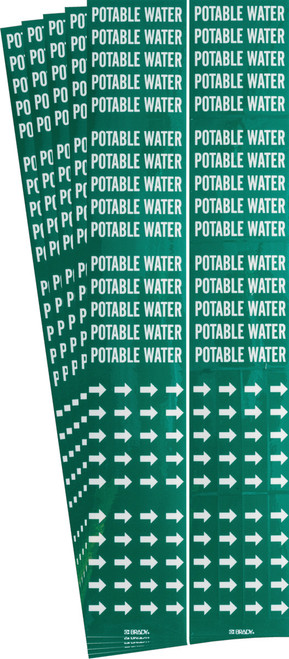 106146-PK - 2.75" x 2.25" Brady Label (White on Green) (Pack of 5 Cards)