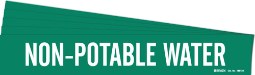 106128-PK - 14" x 2.25" Brady Label (White on Green) (Pack of 5 Cards)