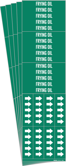 106114-PK - 2.75" x 2.25" Brady Label (White on Green) (Pack of 5 Cards)