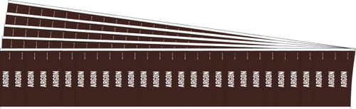 108483-PK - 2.25" x 0.5" Brady Label (White on Brown) (Pack of 5 Cards)