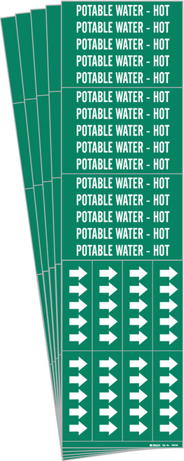106154-PK - 2.75" x 2.25" Brady Label (White on Green) (Pack of 5 Cards)