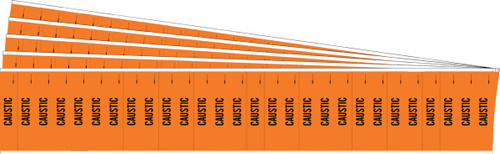 108728-PK - 2.25" x 0.5" Brady Label (Black on Orange) (Pack of 5 Cards)