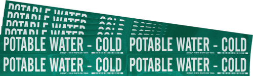 106149-PK - 7" x 1.125" Brady Label (White on Green) (Pack of 5 Cards)