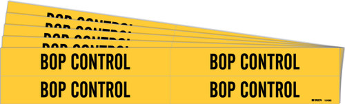 131053-PK - 7" x 1.125" Brady BOP CONTROL Pipe Marker