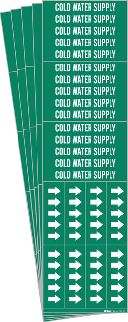 7057-3C-PK - 2.75" x 2.25" Brady Label (White on Green) (Pack of 5 Cards)