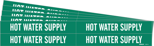 7377-4-PK - 7" x 1.125" Brady Label (White on Green) (Pack of 5 Cards)