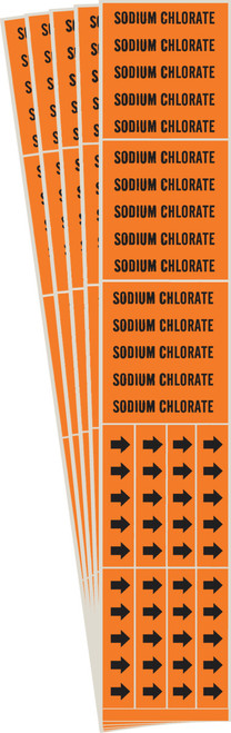 7409-3C-PK - 2.75" x 2.25" Brady Label (Black on Orange) (Pack of 5 Cards)