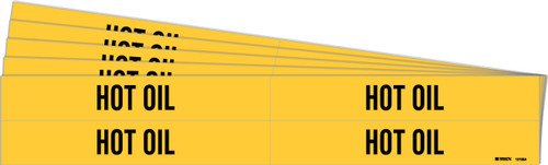 131054-PK - 7" x 1.125" Brady HOT OIL Pipe Marker