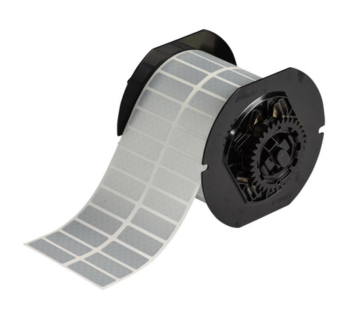 B33-37-438 - 1.5" x 0.5" Brady Label (Silver) (Roll of 5000 Labels)