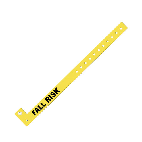 PS-FALLRISK-YEL Zebra Slim Alert Wristband