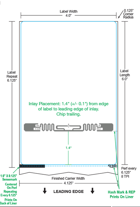 RFT-4-6-AV1.2-PRIN-3 - 4" x 6" Label (Case)