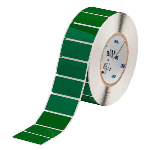 THTEP-173-593-.5GN Brady Raised Panel Polyester Circular Hole with Notch Push Button Label - Image1