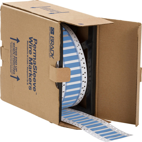 2HX-375-2-BL-S - 2" x 0.645" Brady PermaSleeve Heatex Wire Marking Sleeves Label