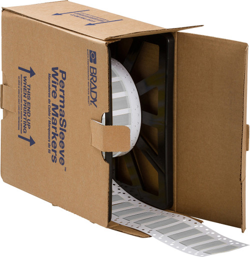 2HX-500-2-GY-2 - 1" x 0.851" Brady PermaSleeve Heatex Wire Marking Sleeves Label