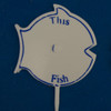 Pack x 10 Ticket Pin Rectangular White dia 70mm THIS FISH