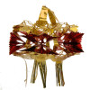 1 x 12" Gold and Red Christmas Ceiling Foil lantern 30cm x 20cm