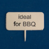 Ticket Pin Rectangular White 76mm x 35mm IDEAL FOR BBQ