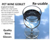 Quality re-usable Polycarbonate Wine Goblet each