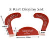 3 Part Counter Display set SPECIAL OFFER