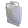 White Paper Takeaway Carrier Bag  Small 7"x 10"x 81/2" Pack of 50