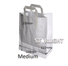 White Paper Takeaway Carrier Bag  Medium 8"x 13"x 10" Pack of 250