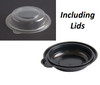 Round Black Microwaveable 135 x 135 x 30 container 5oz INCLUDING LIDS