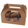 Pack x 20 4 cupcake Cardboard Brown Cake box with window