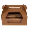 Pack x 20 4 cupcake Cardboard Brown Cake box with window