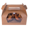 Pack x 50  Twin Kraft Cardboard Cupcake Boxes