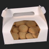  Pack x 10 4 cupcake Cardboard White Cake box with window