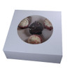 Pack x 100 6 cupcake Cardboard White Cake box with window