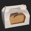 Pack x 100 4 cupcake Cardboard White Cake box with window