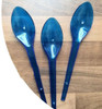 Heavy Duty Clear Blue Tint Plastic Spoons