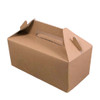 Pack x 10 Childrens Cardboard meal boxes Plain Kraft 125mm x 120mm x 95mm