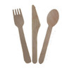 Disposable Birchwood Wooden Cutlery Sets - 16cm ( 6" ) Length Eco Friendly Biodegradable Compostable Wooden Wooden Cutlery - ideal for your Parties