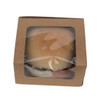 kraft Cardboard Sandwich Bap Box 140x 125 x 72mm ( see qty options )