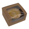 kraft Cardboard Sandwich Bap Box 140x 125 x 72mm ( see qty options )