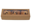 Pack x 500 Cardboard 3 Muffin Kraft Boxes 235 x 80 x 50mm