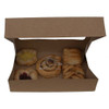 6/12 Jam Tart Cardboard Kraft Window Bakery Box 235 x 160 x 50mm with insert ( see qty options ) 